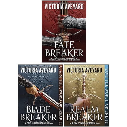 Realm Breaker Series by Victoria Aveyard 3 books collection set front covers, young adult fantasy mixed format