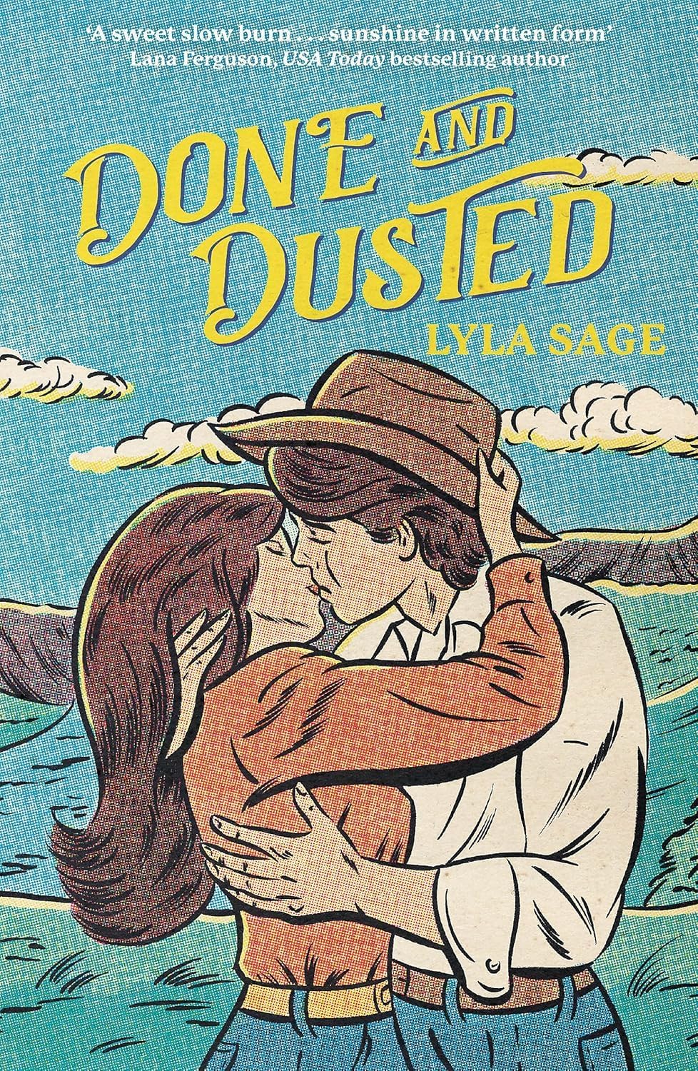 Rebel Blue Ranch series paperback set by Lyla Sage stacked to show spines and page edges.