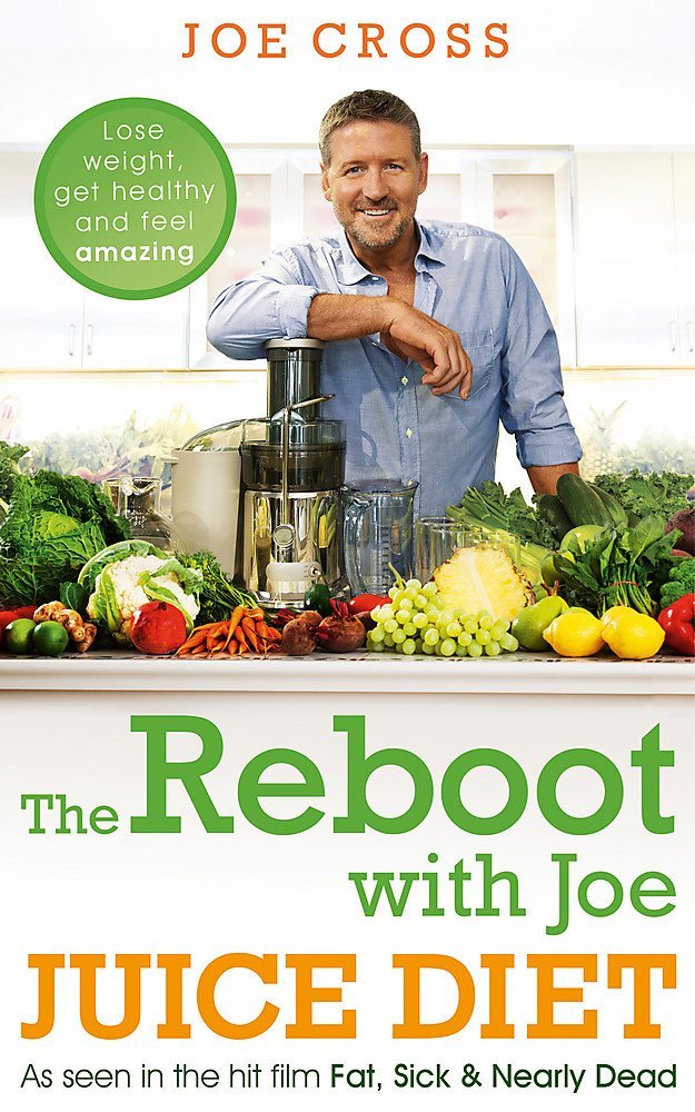 Fanned-out display of the Reboot with Joe 5 Books Collection Set in paperback, revealing the cover art of each juicing and smoothie title.