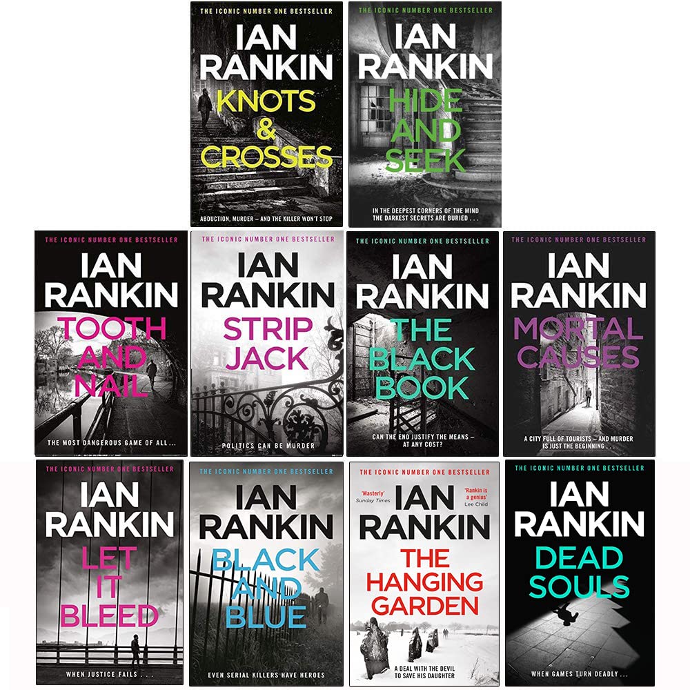 Close-up of Tooth And Nail and Strip Jack paperback covers from the Ian Rankin Rebus collection