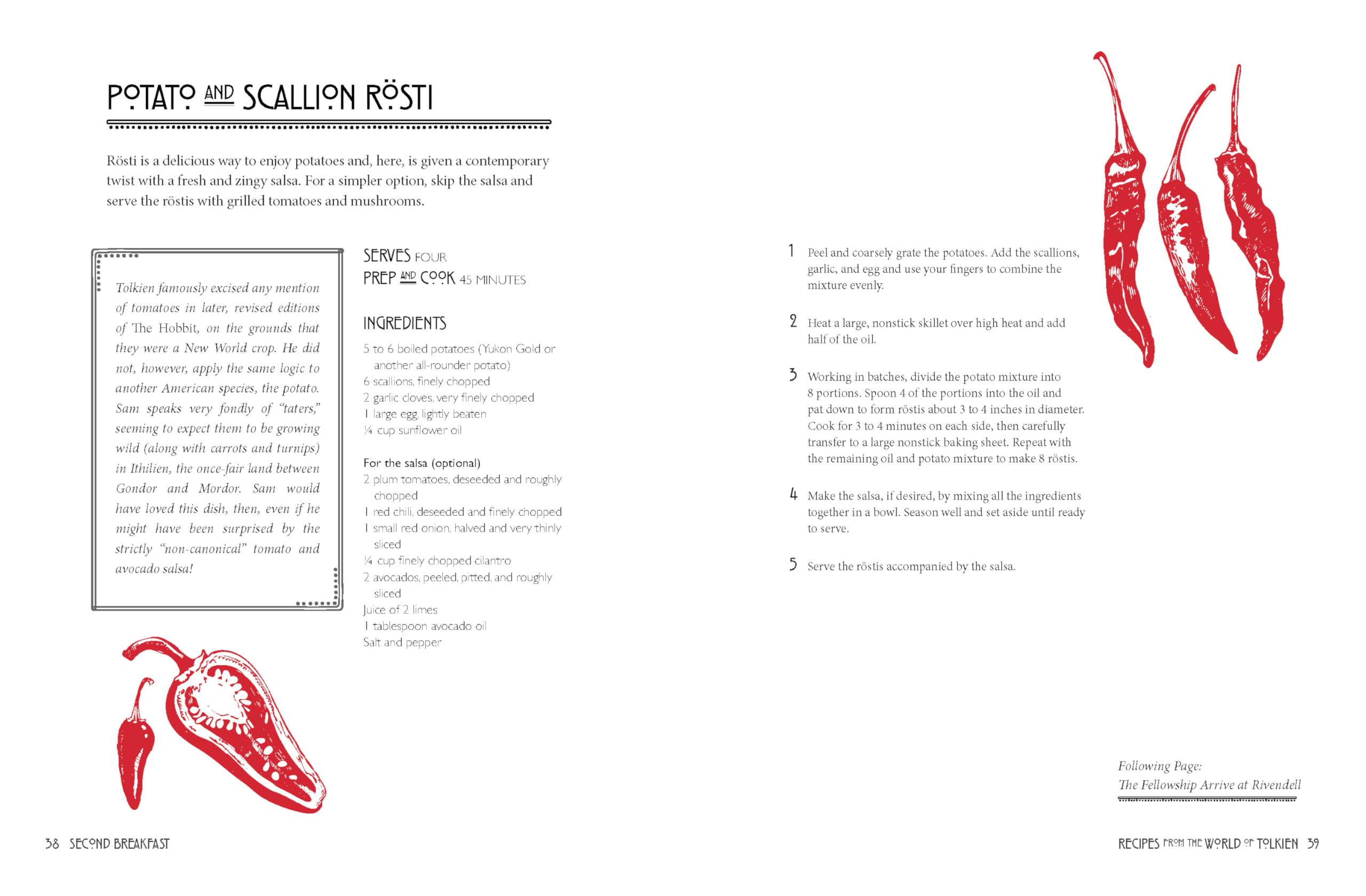 Side view of the Recipes from the World of Tolkien hardback book showing spine and page edges