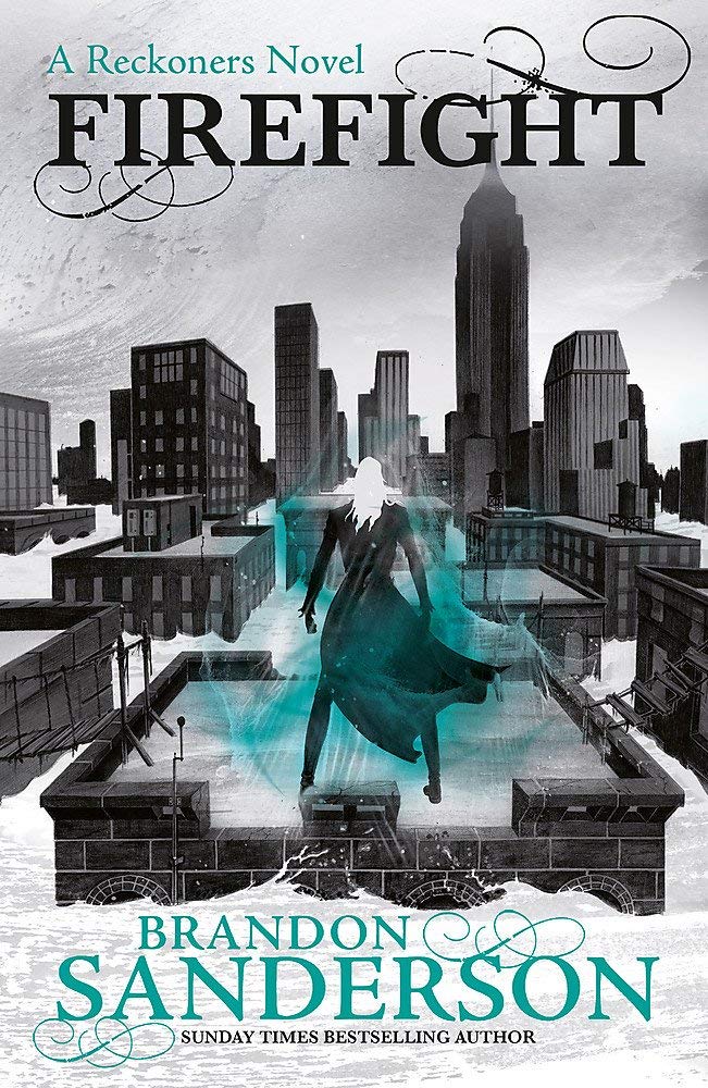 Back cover synopsis view of the Reckoners trilogy paperback set by Brandon Sanderson