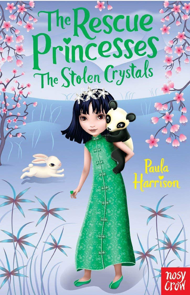 The Rescue Princesses paperback books arranged in a row, highlighting The Stolen Crystals, The Snow Jewel, and The Magic Rings covers.
