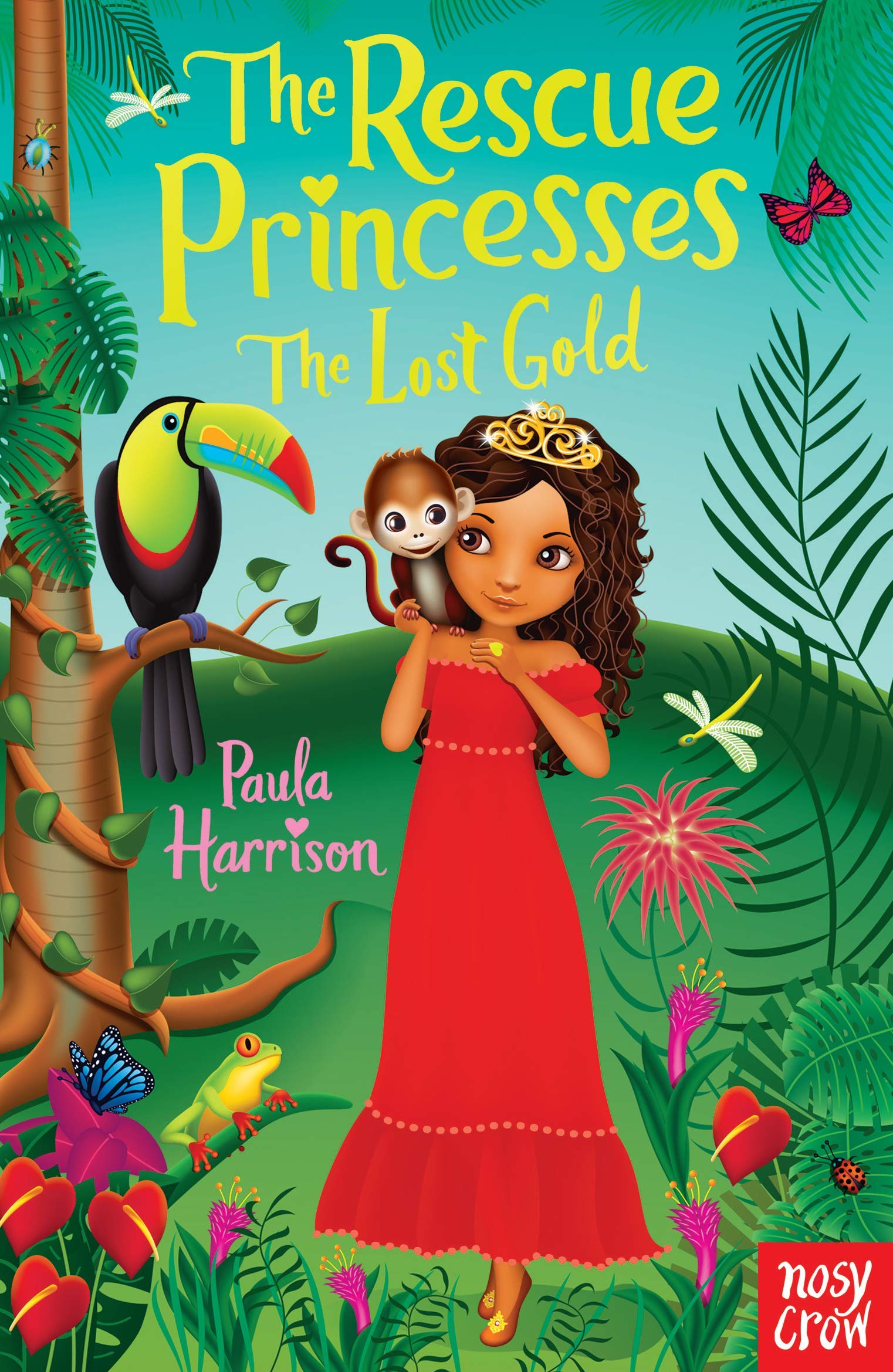 Back covers of The Rescue Princesses paperback set showing series blurbs and Paula Harrison author credit.