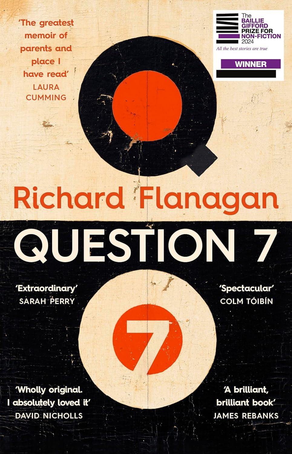 Question 7 by Richard Flanagan paperback front cover, memoir and history hybrid novel