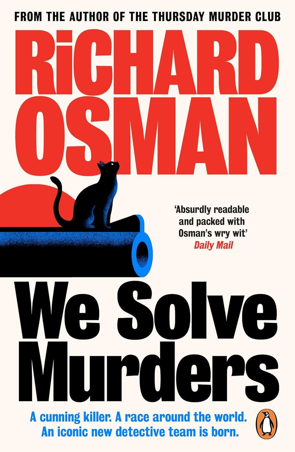 We Solve Murders paperback cover, the first book in Richard Osman's new Amy and Steve Wheeler mystery series