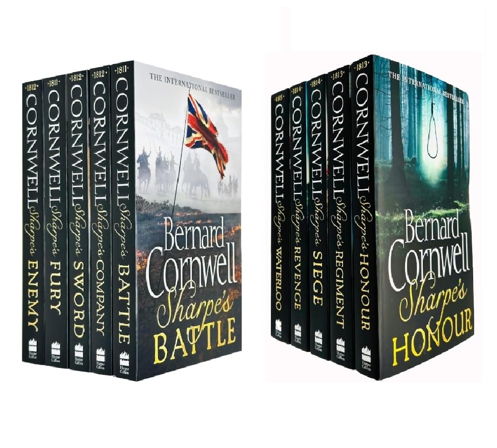 Richard Sharpe Series by Bernard Cornwell 10 books collection set paperback front cover