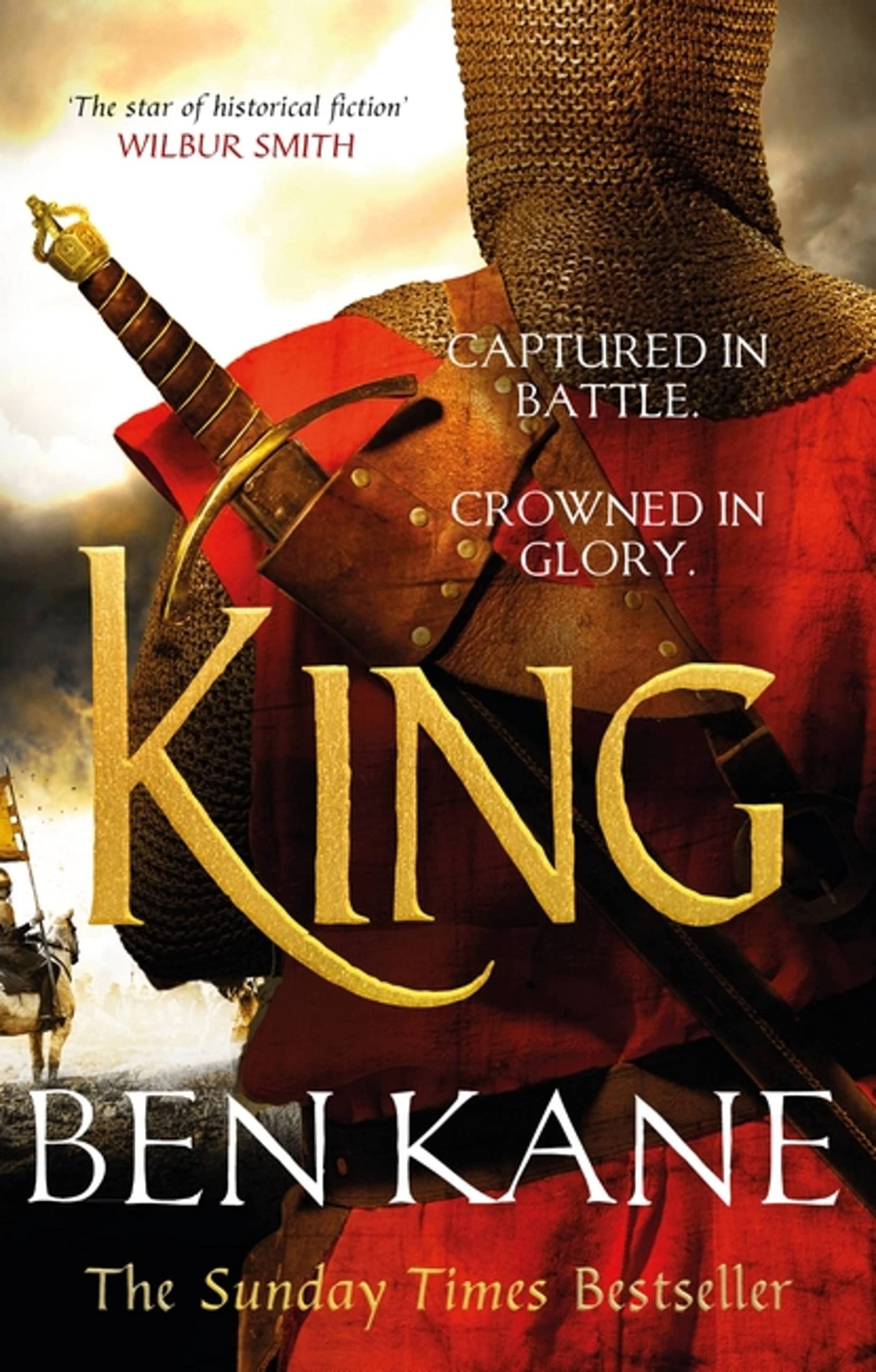 Lionheart, Crusader and King paperback covers by Ben Kane shown fanned out together