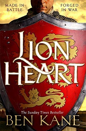 Close-up of Lionheart paperback cover by Ben Kane, book one in the Richard the Lionheart trilogy