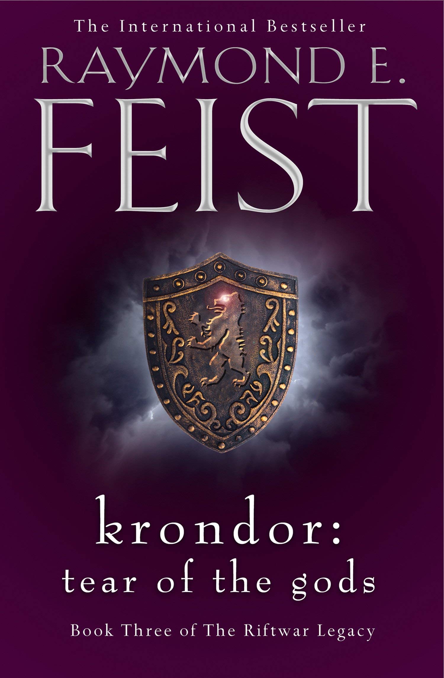 Krondor: Tear of the Gods paperback cover, book three of the Riftwar Legacy by Raymond E. Feist