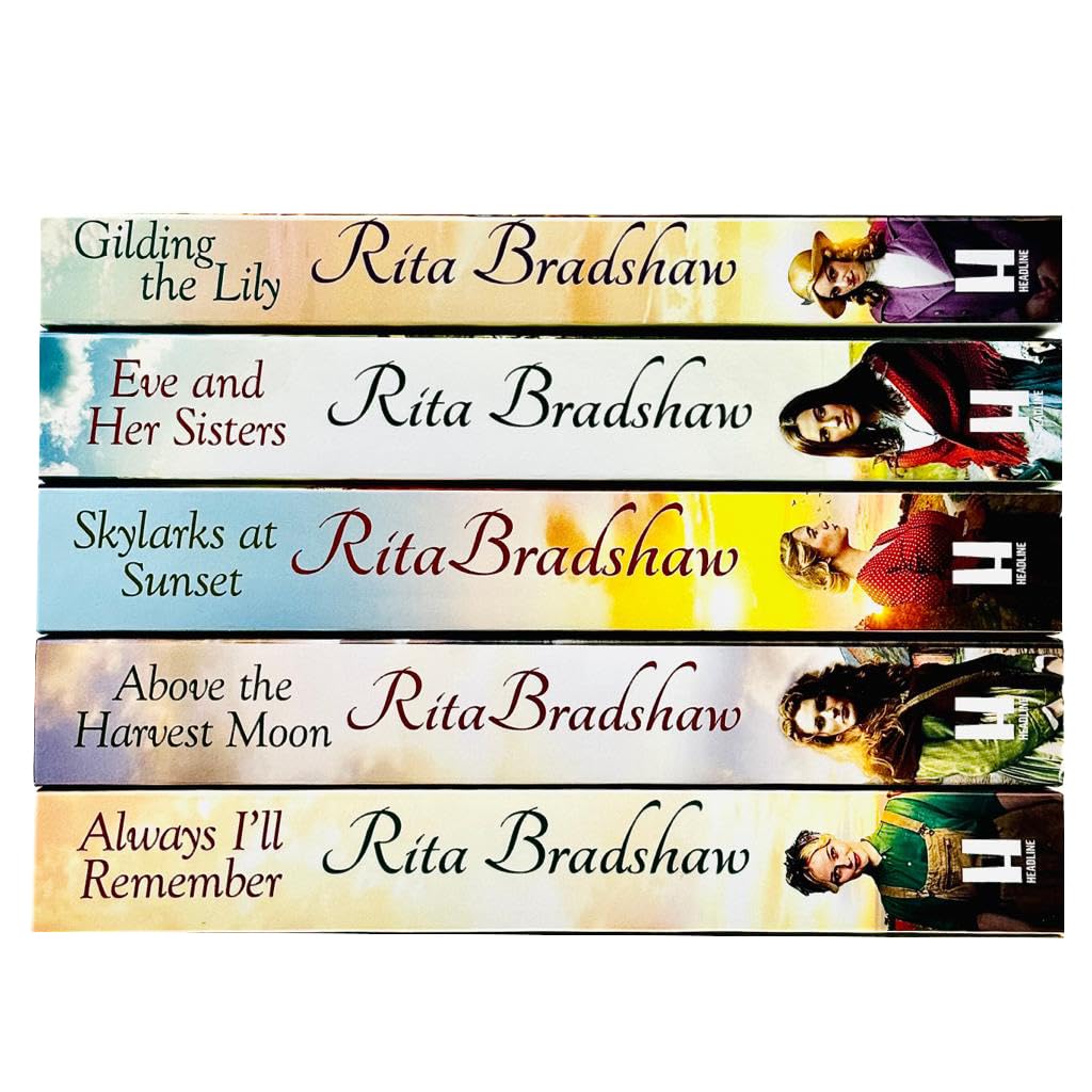 Rita Bradshaw 5 book paperback set displayed fanned out showing all five individual novel covers