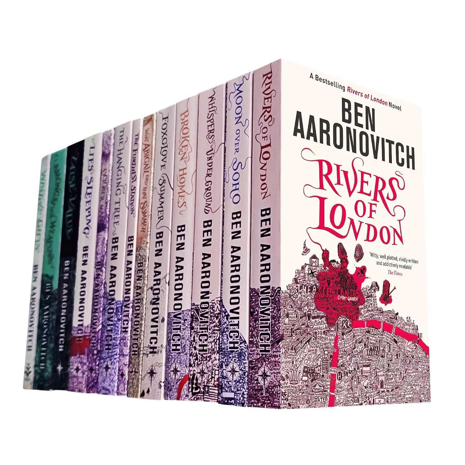 Rivers of London 13 Books Collection Set - full set of paperback books fanned out showing all covers