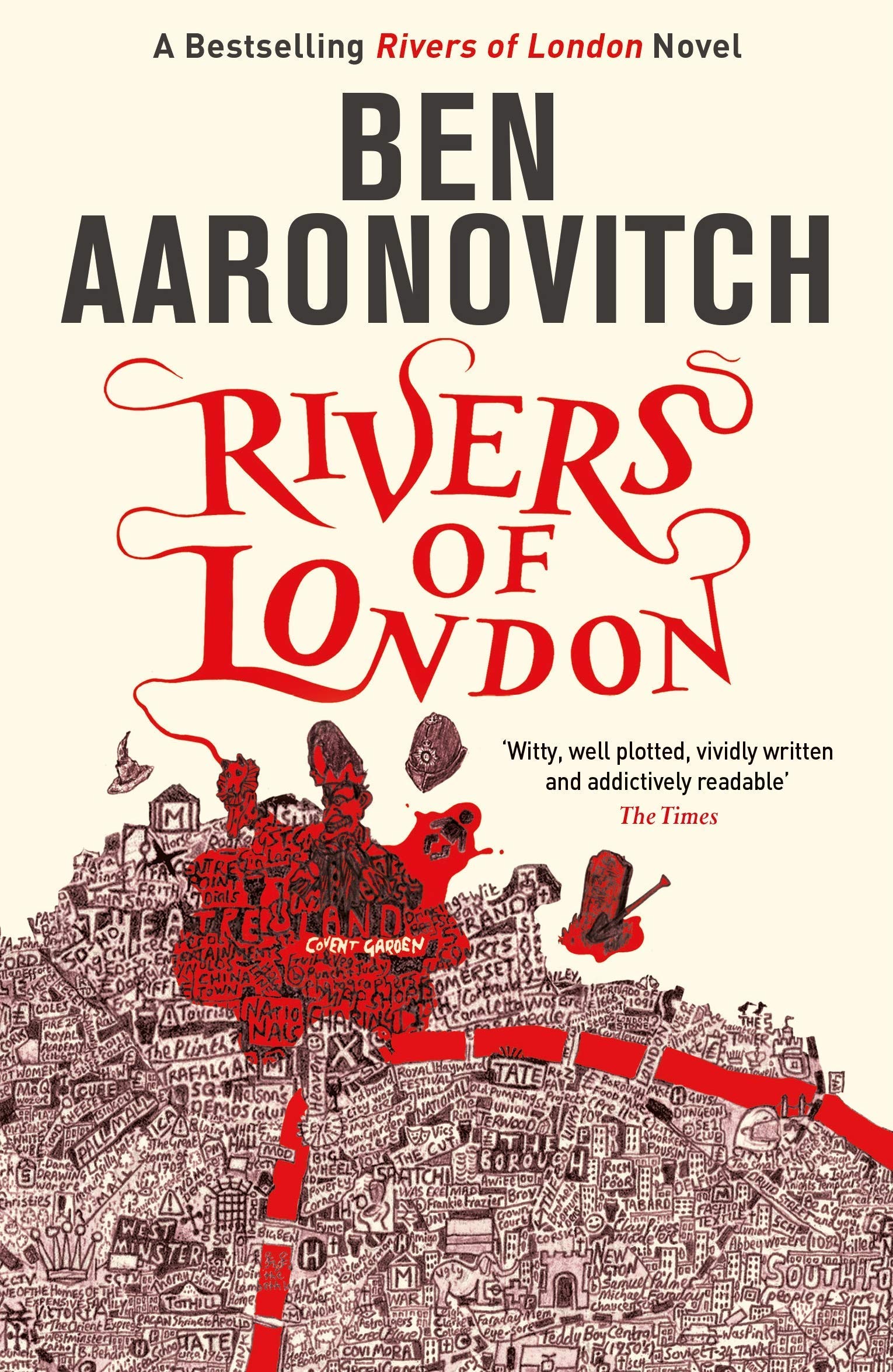 Close-up of Rivers of London and Moon Over Soho paperback front covers by Ben Aaronovitch