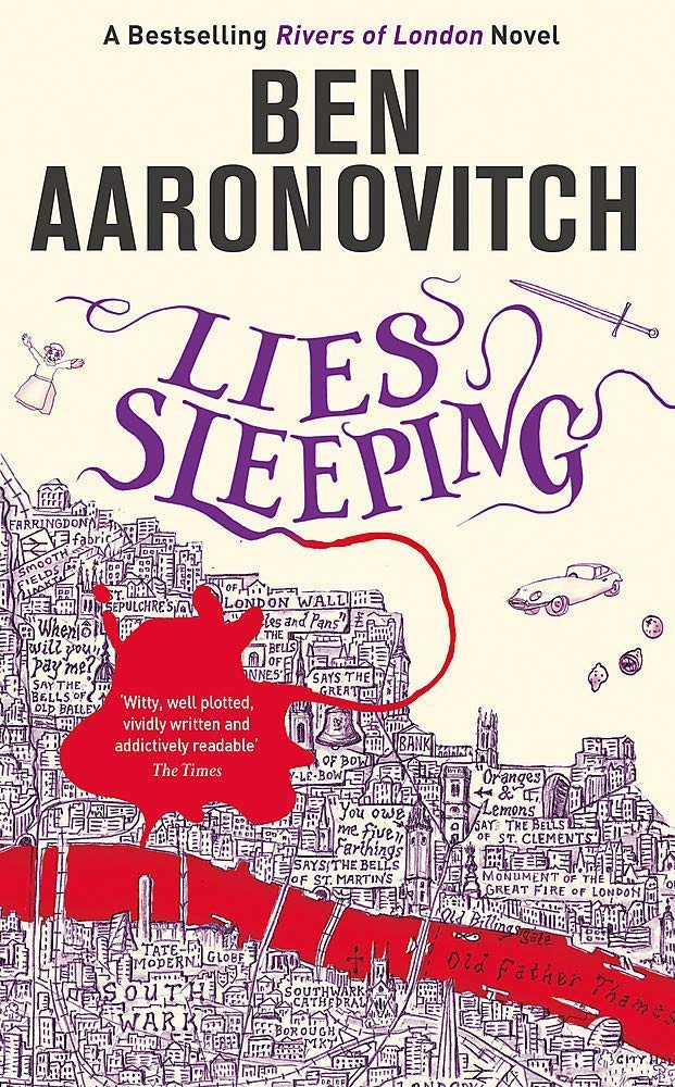 Full Rivers of London 8 books collection set laid out flat, Ben Aaronovitch paperback editions