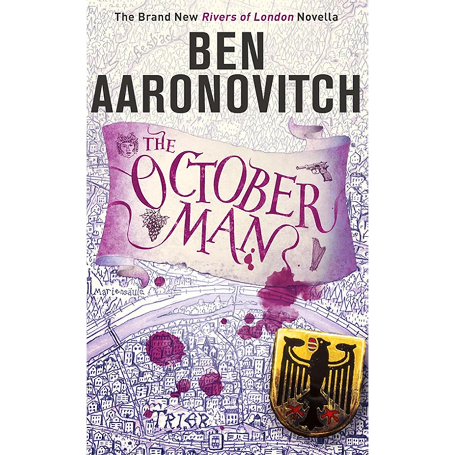 All four Rivers of London novella paperbacks by Ben Aaronovitch fanned out together showing full set