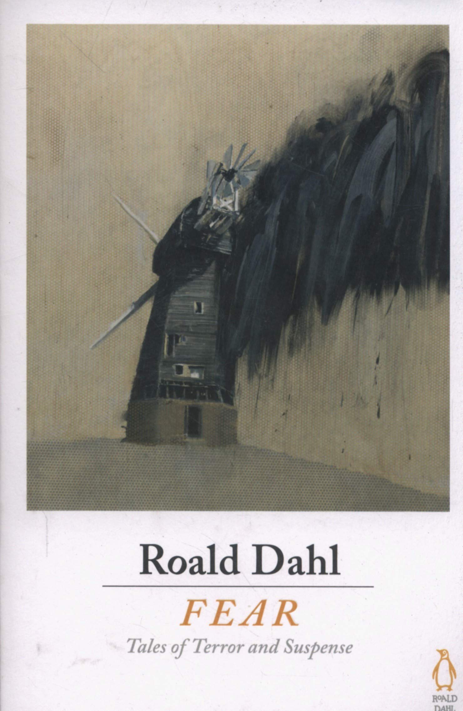 Stacked view of the four Roald Dahl paperback book spines side by side