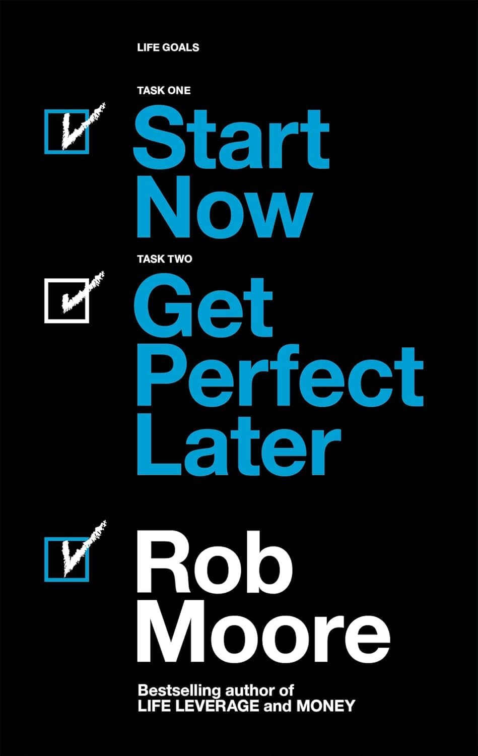 Close-up of the Rob Moore paperback business book covers showing title and author details for the 3 book set.