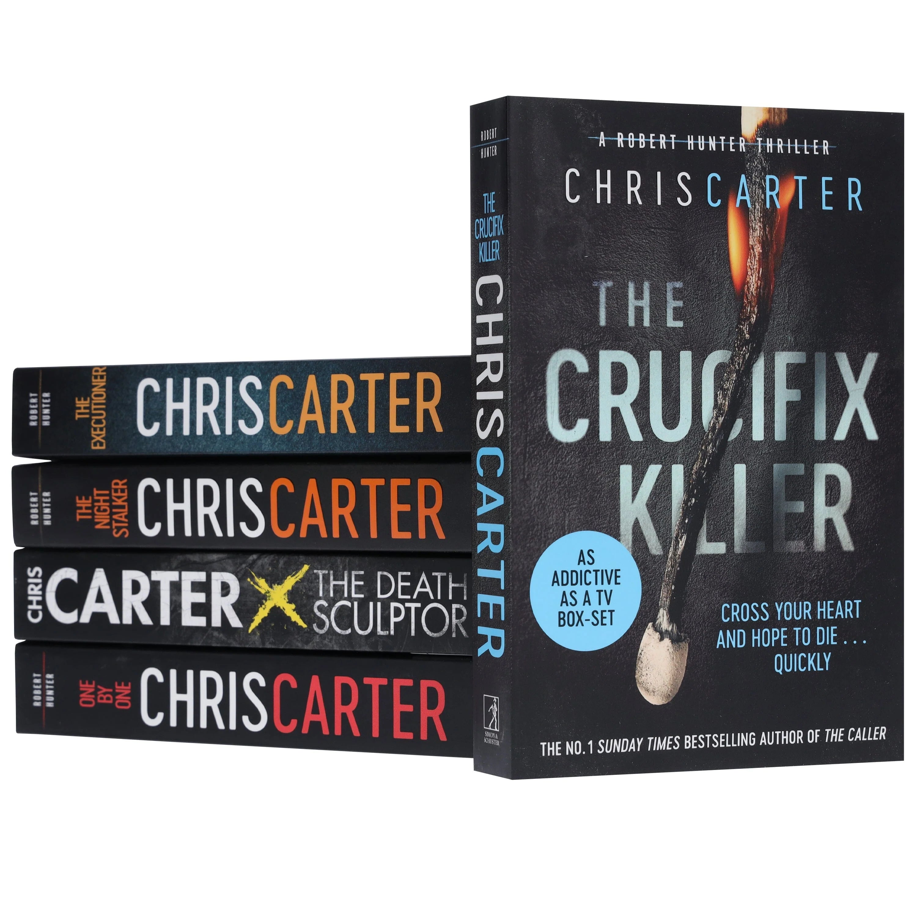 One by One paperback cover, the fifth book in the Robert Hunter series by Chris Carter
