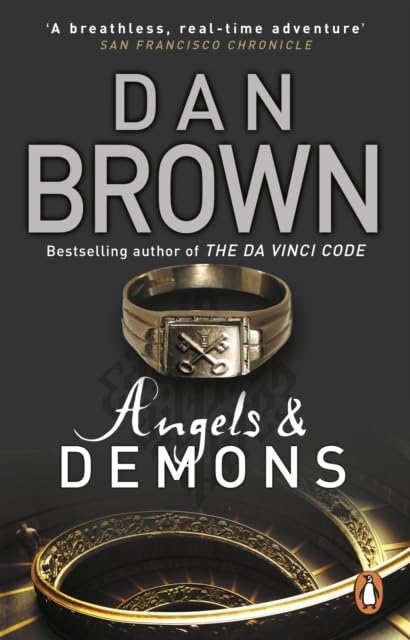 Robert Langdon Series by Dan Brown 8-book collection set — close-up of the front covers for Angels And Demons and The Da Vinci Code paperbacks.