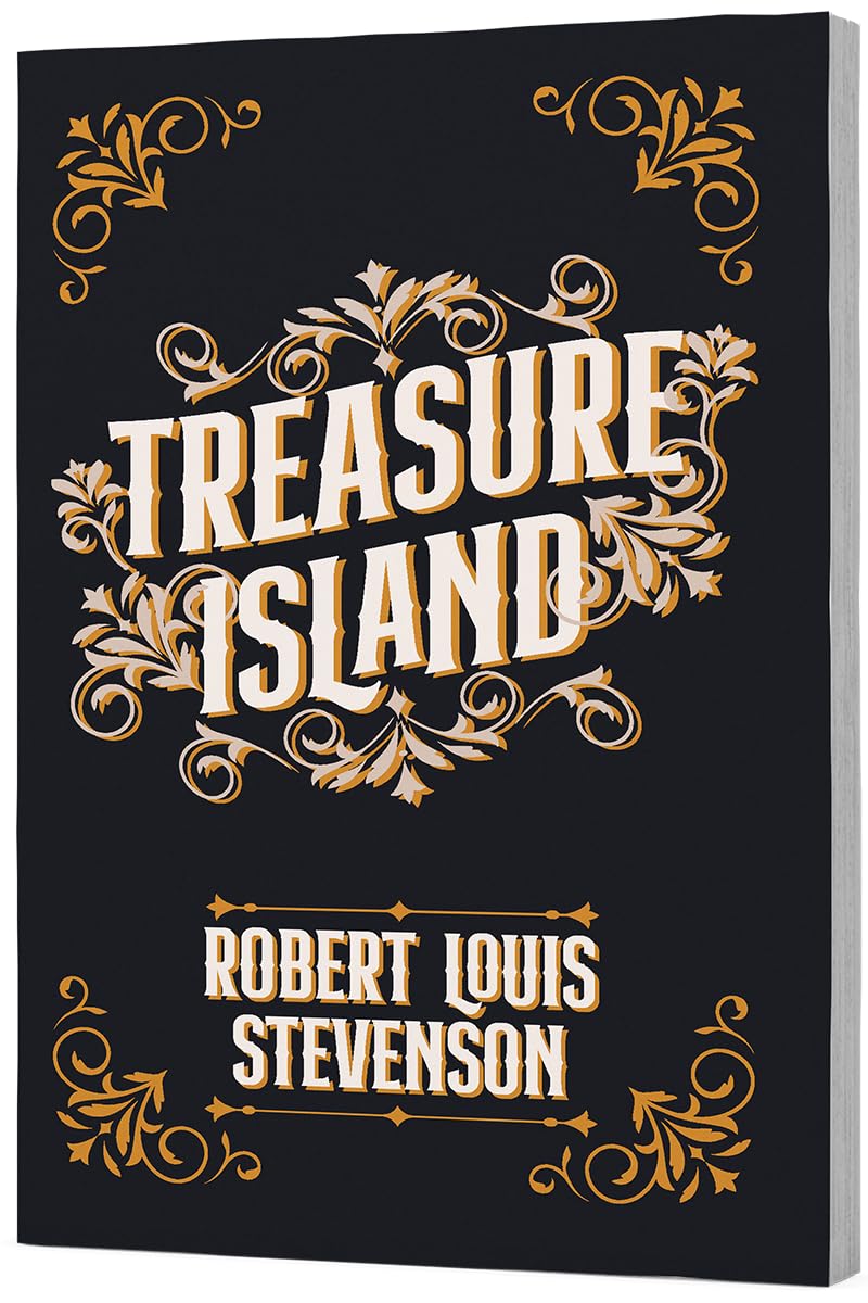 Close-up of the title page inside one of the Robert Louis Stevenson paperback novels in this set