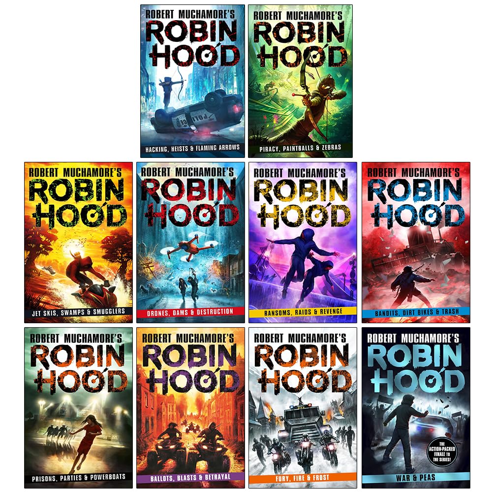 front cover of Robin Hood: Hacking, Heists & Flaming Arrows paperback by Robert Muchamore