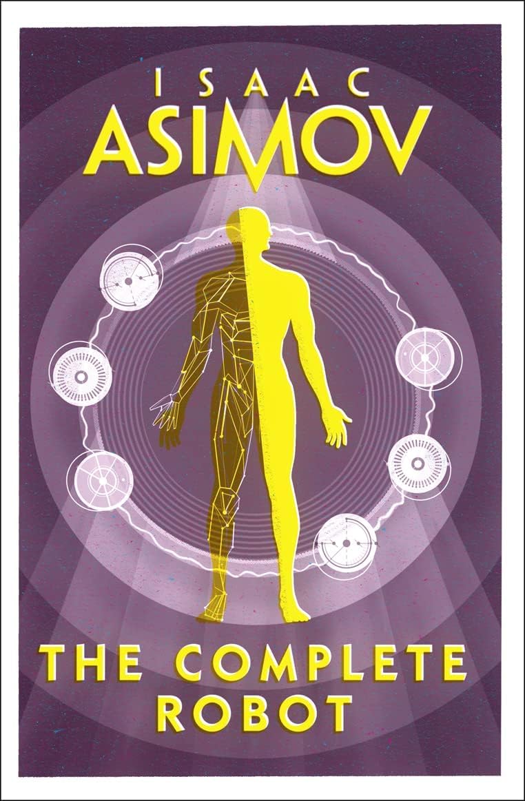 Back cover blurbs of the Isaac Asimov Robot Series 7 book paperback set