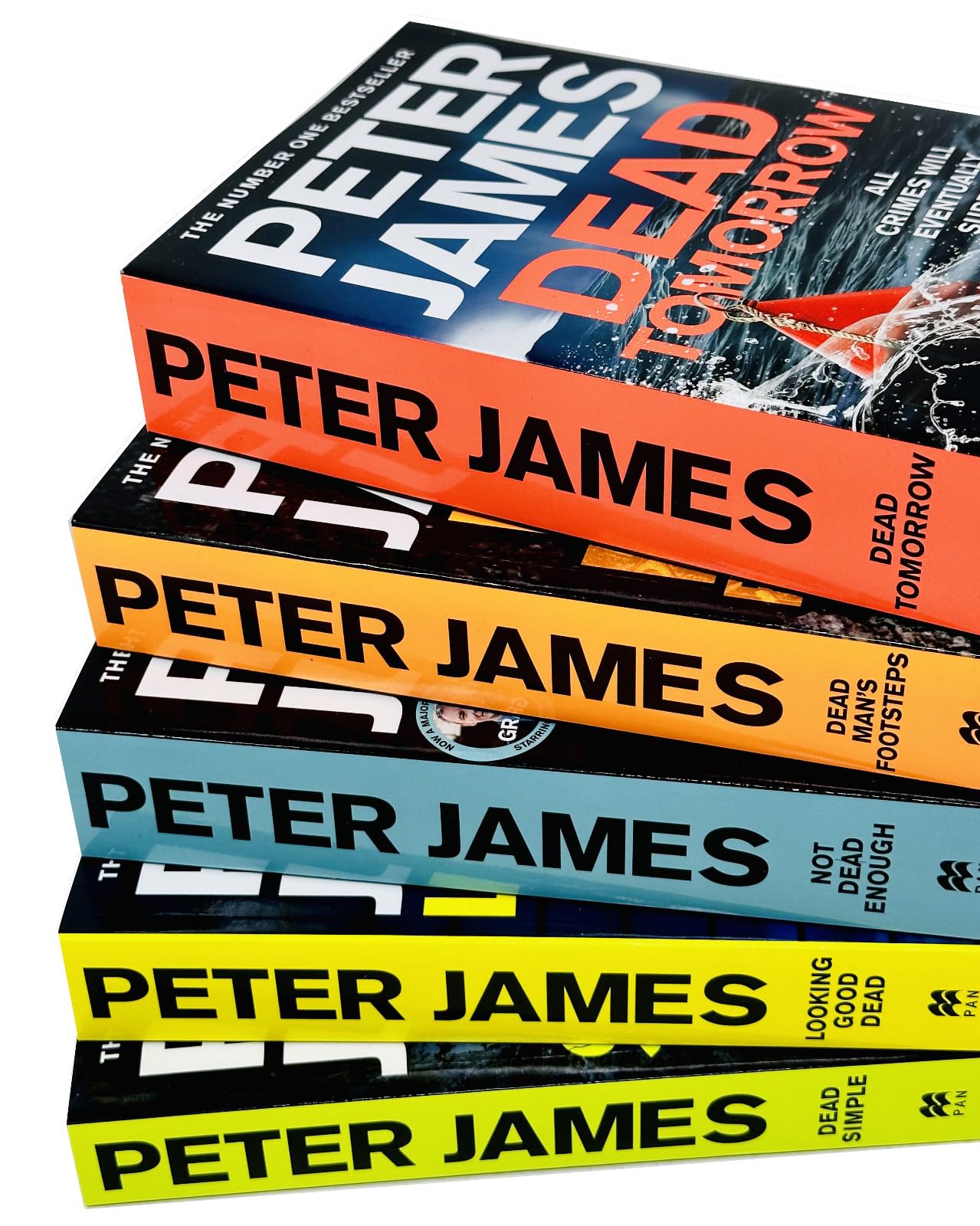 Back cover synopsis of the Roy Grace Series Books 1-5 paperback collection by Peter James