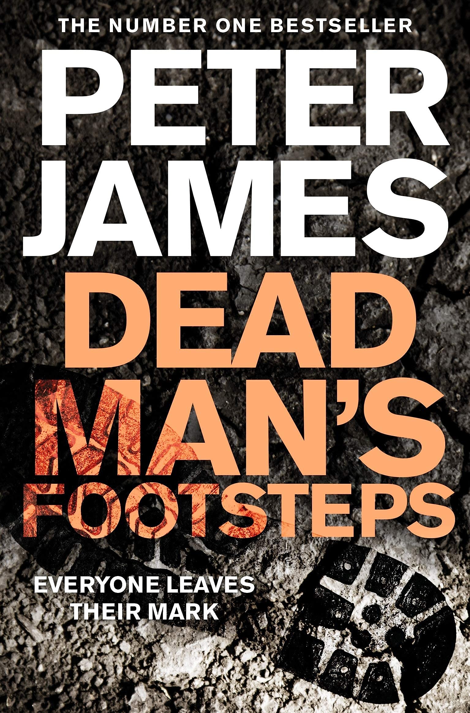 Close-up of Not Dead Enough and Dead Man's Footsteps paperback covers from the Roy Grace series