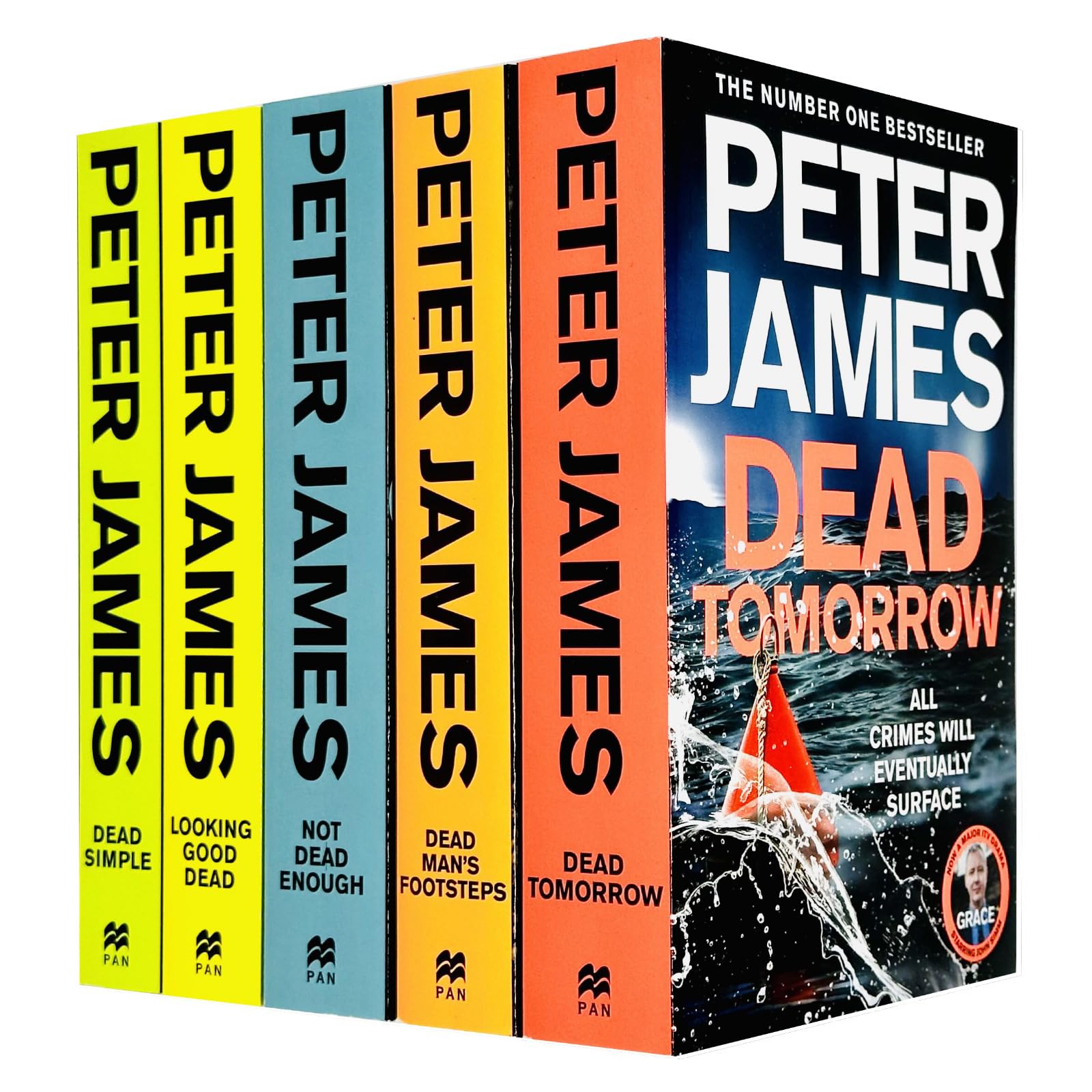 Roy Grace Series Books 1-5 by Peter James paperback collection set front cover