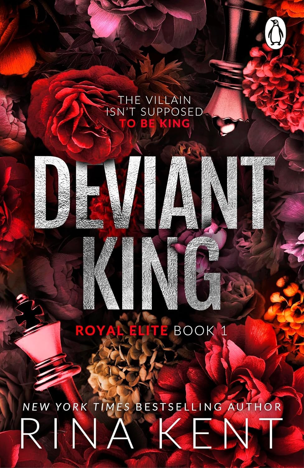 Royal Elite Series by Rina Kent - close-up of Cruel King and Deviant King paperback covers