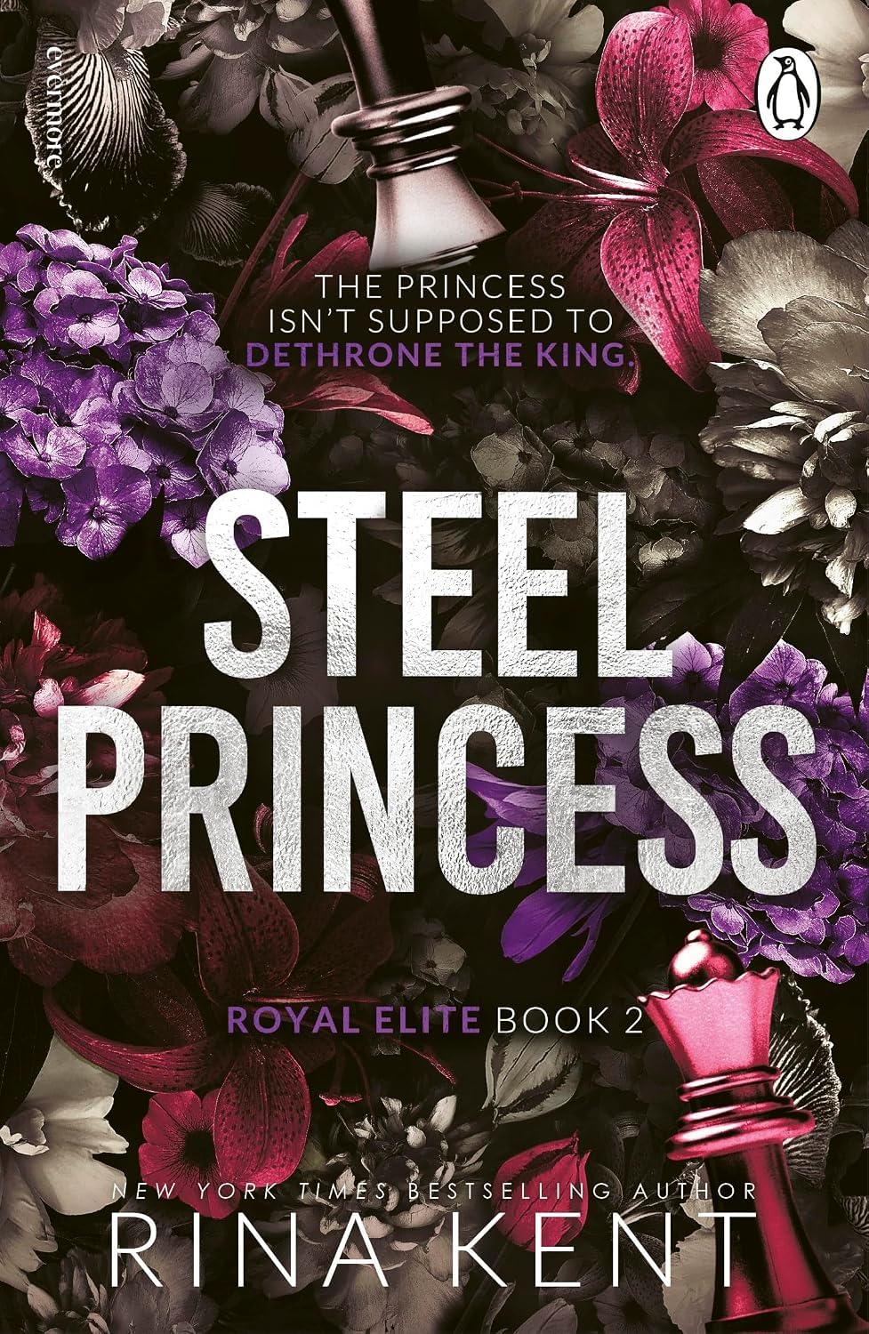 Royal Elite Series by Rina Kent - close-up of Steel Princess and Twisted Kingdom paperback covers