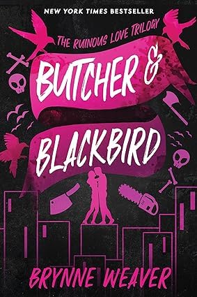 Close-up of Leather & Lark paperback cover, book two in Brynne Weaver's Ruinous Love Trilogy dark romance series