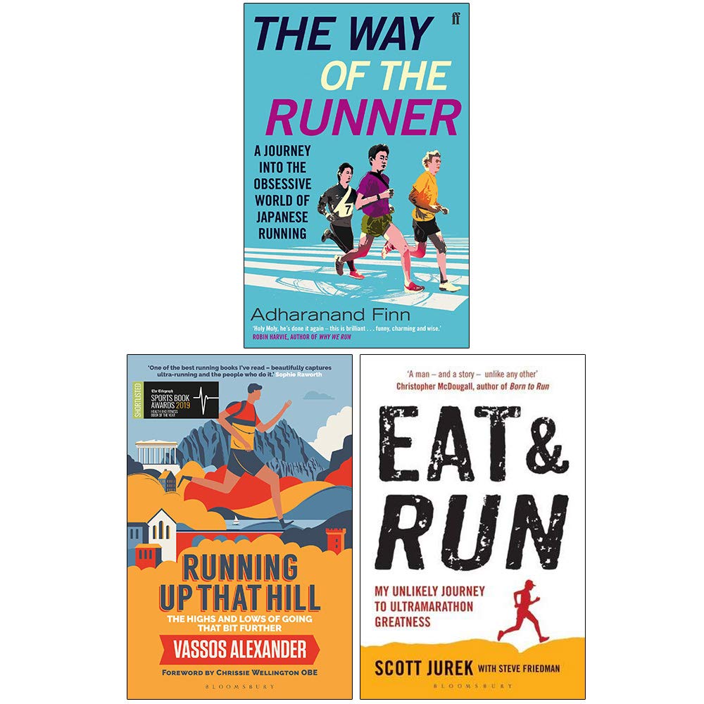 Front cover of The Way of the Runner, Running Up That Hill and Eat and Run 3 books paperback collection set
