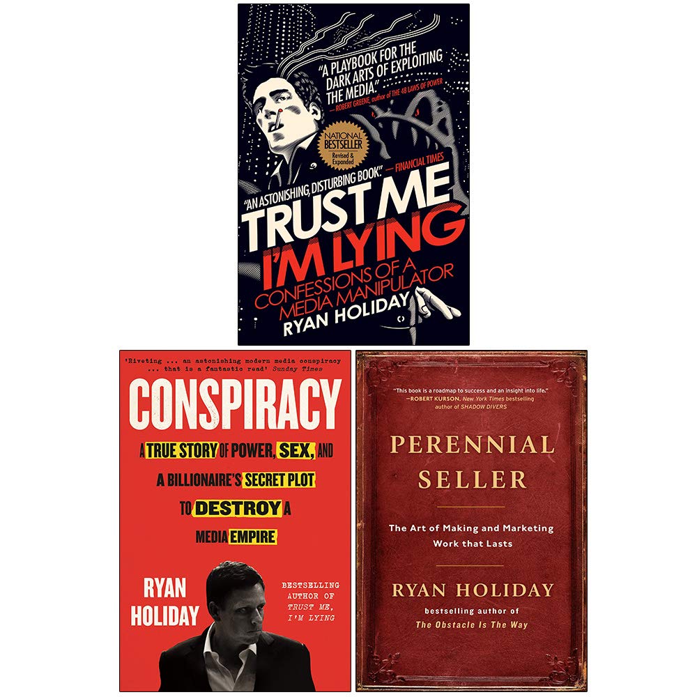 Trust Me, I'm Lying by Ryan Holiday - paperback front cover, part of the Ryan Holiday 3-book non-fiction collection