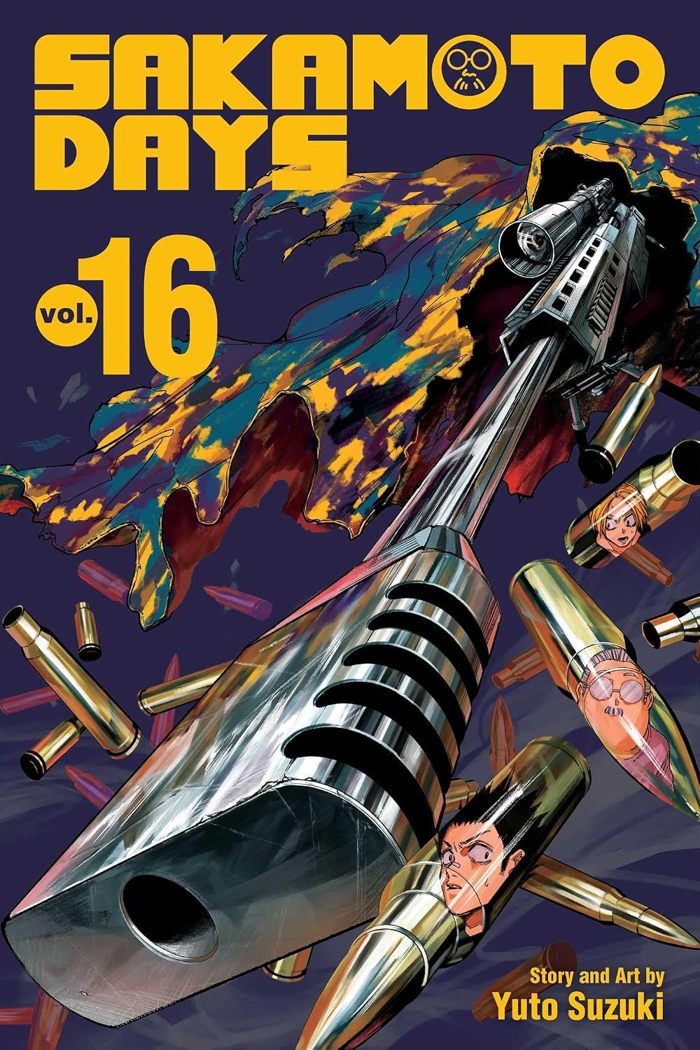 Sakamoto Days Volume 17 by Yuto Suzuki paperback front cover from the VIZ Media Shonen Jump manga series