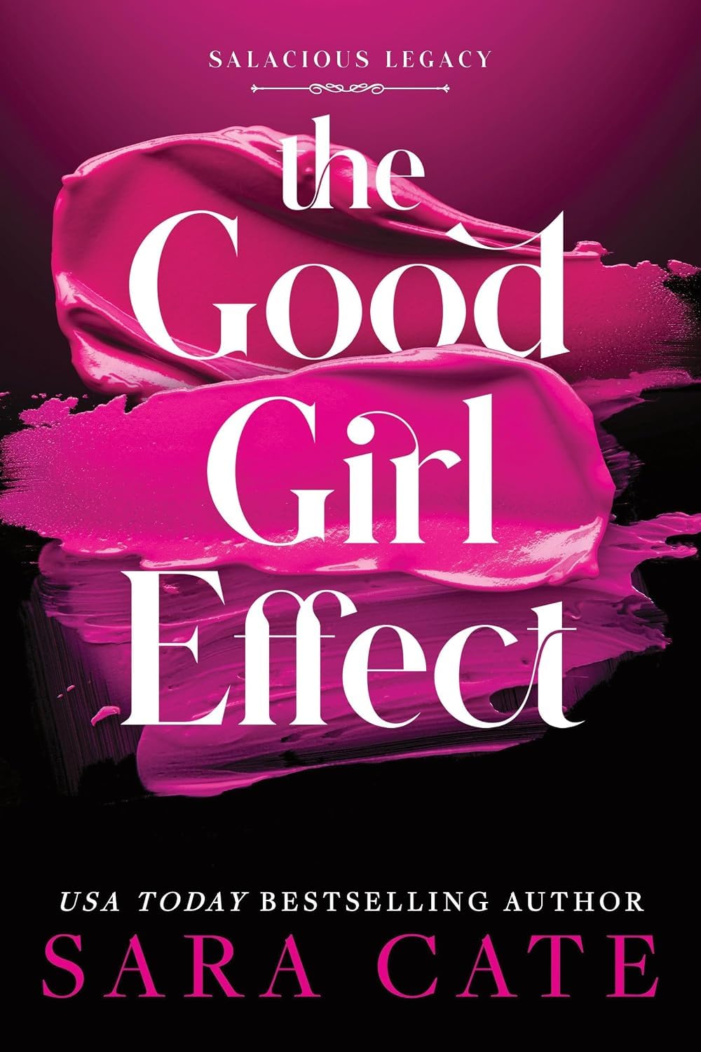 The Good Girl Effect and The Rule of Three paperback covers from the Salacious Legacy series by Sara Cate