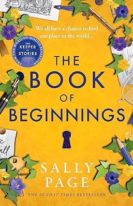 Back cover synopsis of Sally Page's The Keeper of Stories and The Book of Beginnings paperback novels