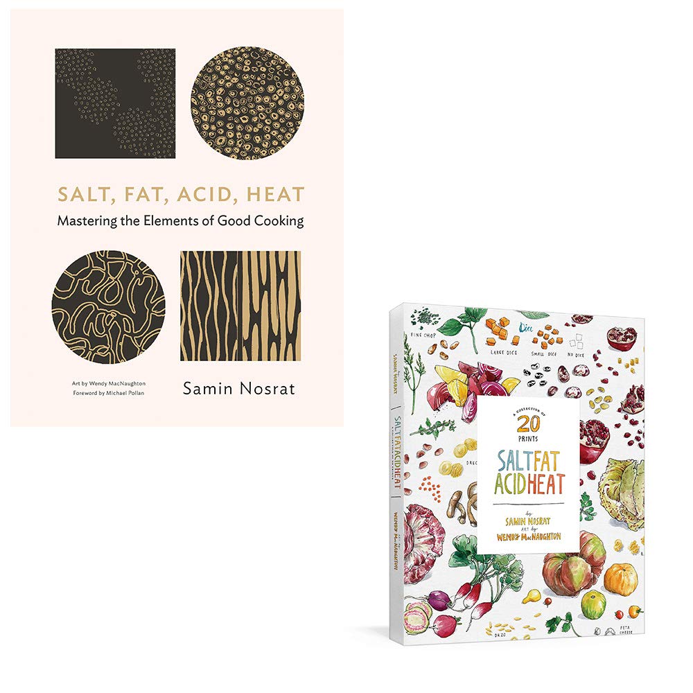 Front cover of Salt, Fat, Acid, Heat: Mastering the Elements of Good Cooking hardcover by Samin Nosrat