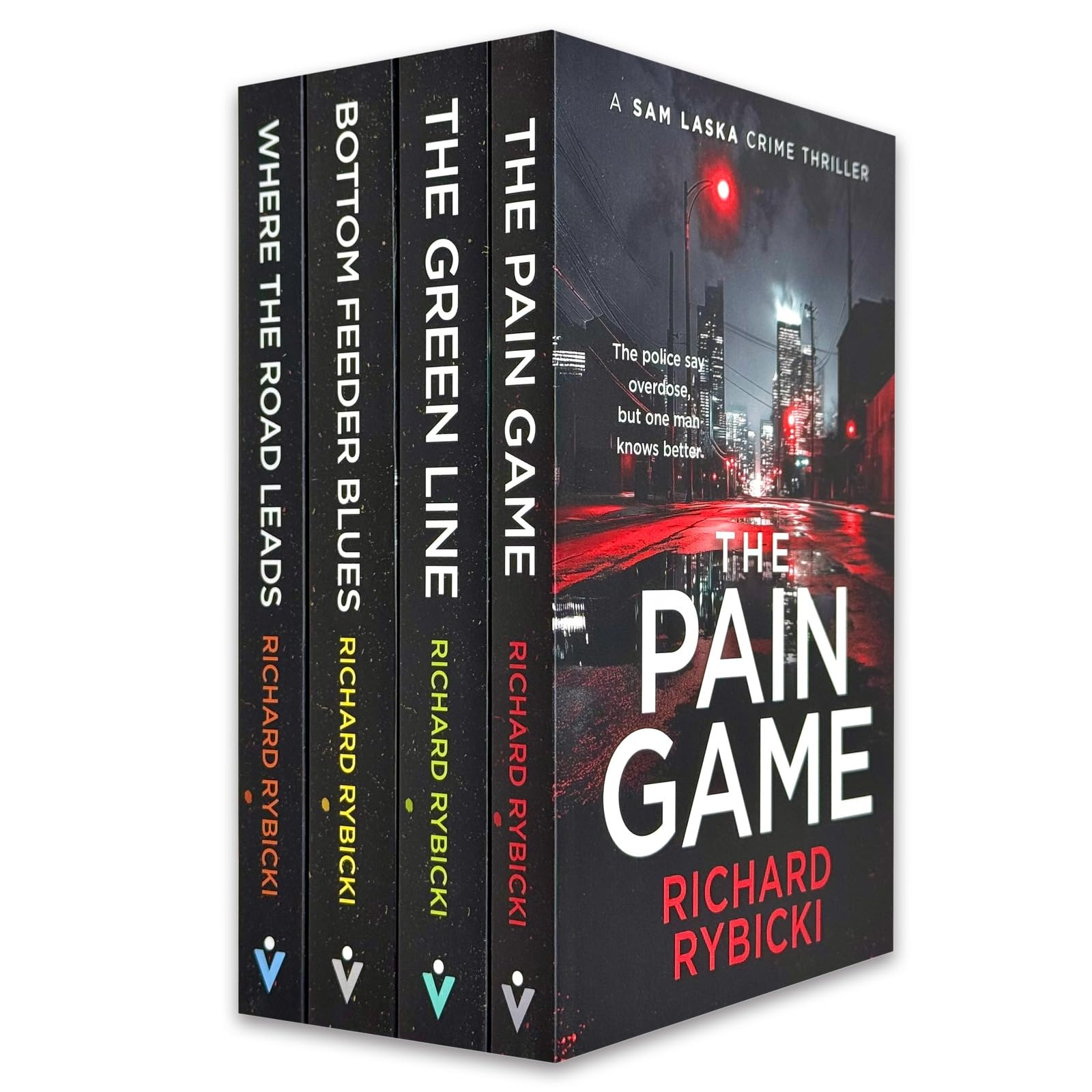 Sam Laska Crime Thriller Series 4 Books Collection Set by Richard Rybicki - front cover of The Pain Game paperback