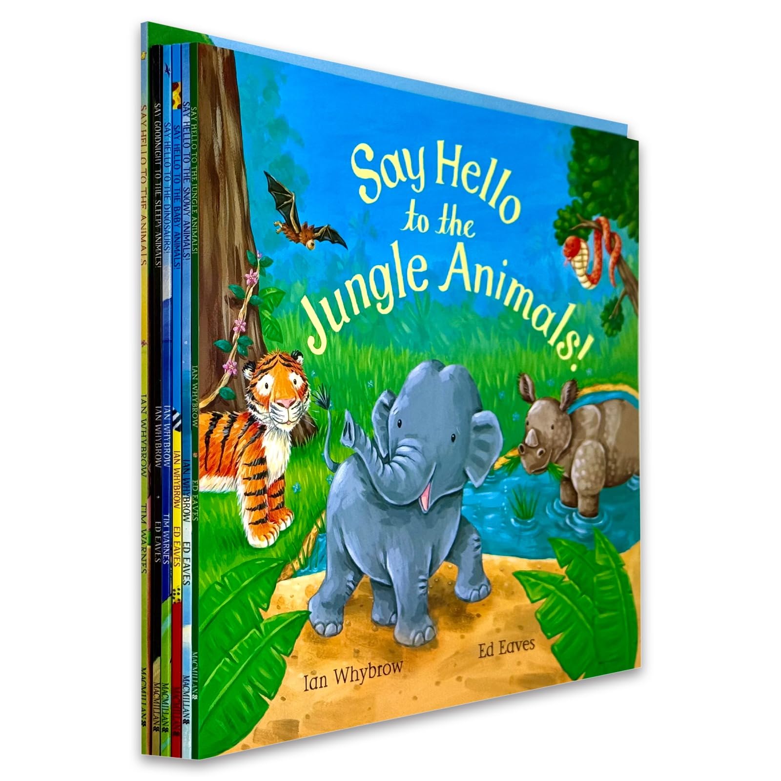 Say Hello to the Jungle Animals paperback book cover from the Ian Whybrow Say Hello series