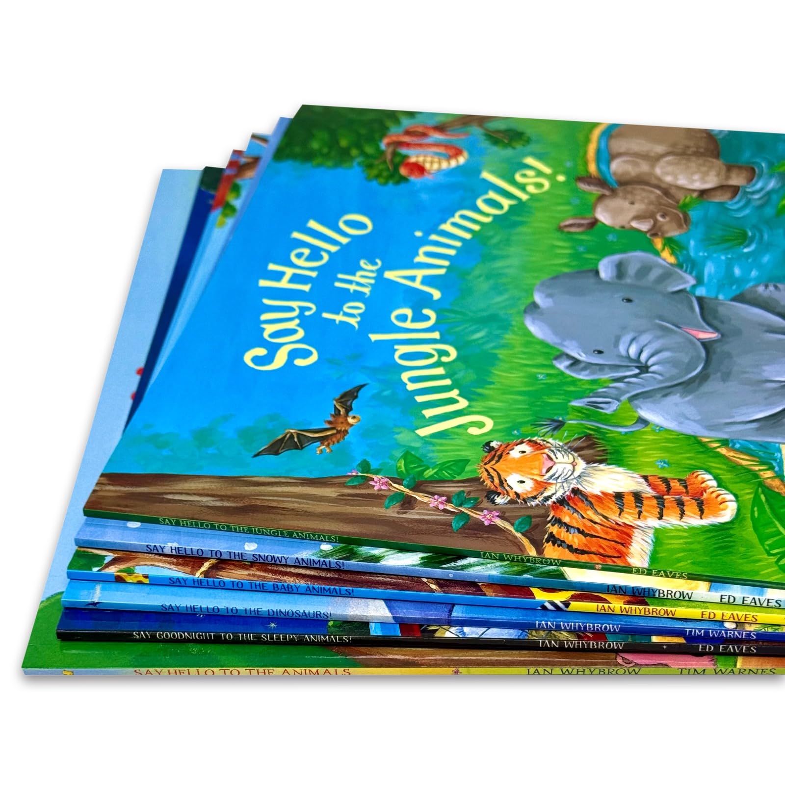 Say Hello to the Snowy Animals paperback book cover from the Ian Whybrow Say Hello series
