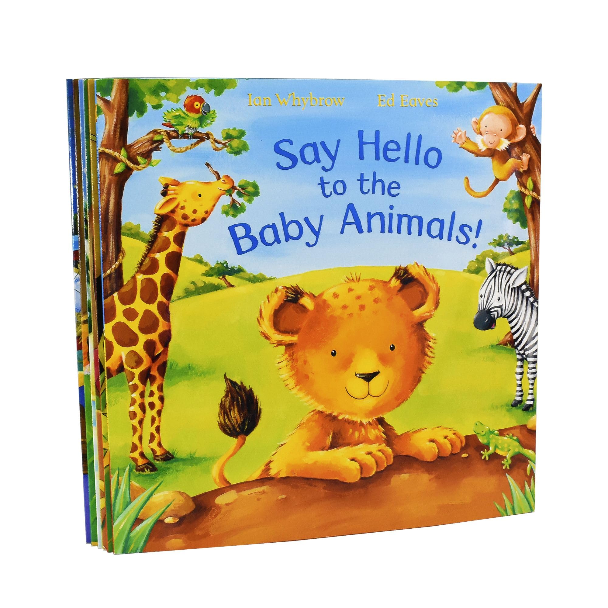 Front covers of all six paperback books in the Say Hello to the Animals collection by Ian Whybrow, ages 3-7