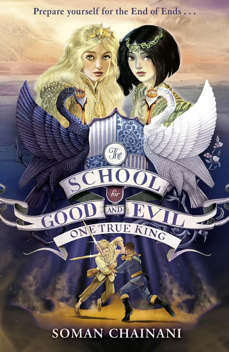 The School for Good and Evil 6 book paperback set stacked showing spines for Ages 10-14 readers