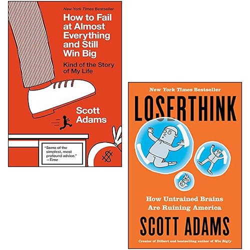 Front covers of the Scott Adams 2-book set: Loserthink hardcover and How to Fail at Almost Everything and Still Win Big paperback
