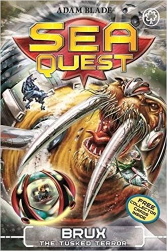 Sea Quest: Brux the Tusked Terror paperback cover, Book 18 by Adam Blade