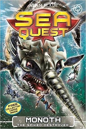 Sea Quest: Monoth the Spiked Destroyer paperback cover, Book 20 by Adam Blade