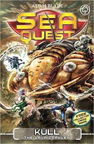 Sea Quest box set back cover and spines showing Kull the Cave Crawler and Gulak the Gulper Eel, Books 23-24