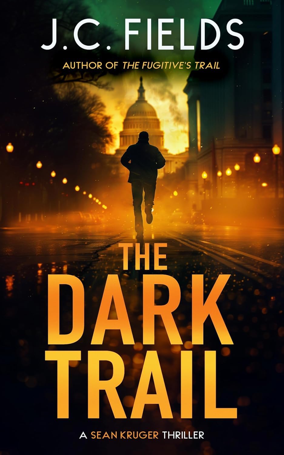 The Virtual Trail and Ominous Trail paperback covers from the Sean Kruger Series by J.C. Fields