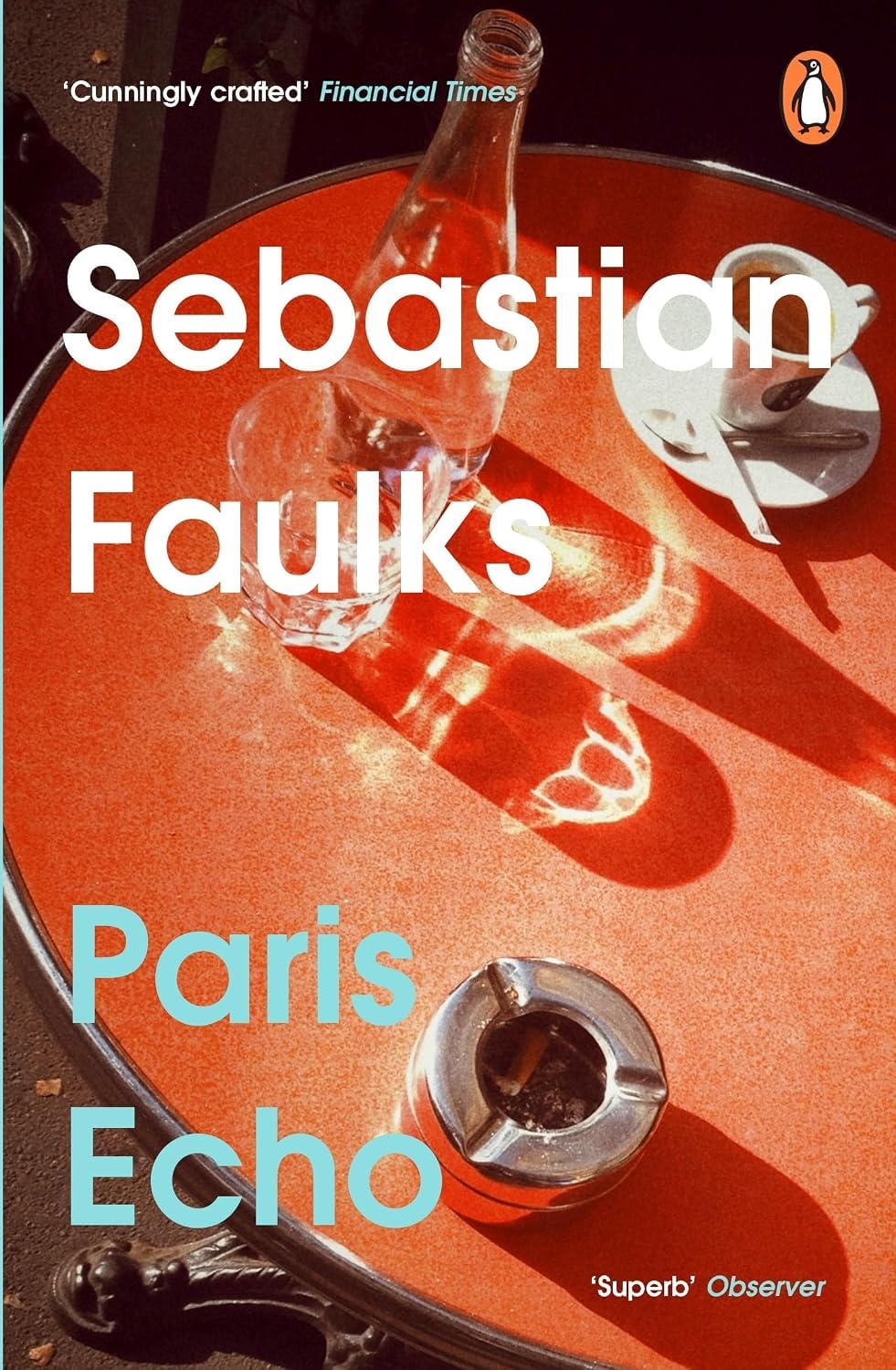 Close-up of the Paris Echo paperback cover by Sebastian Faulks from the 3 books collection set