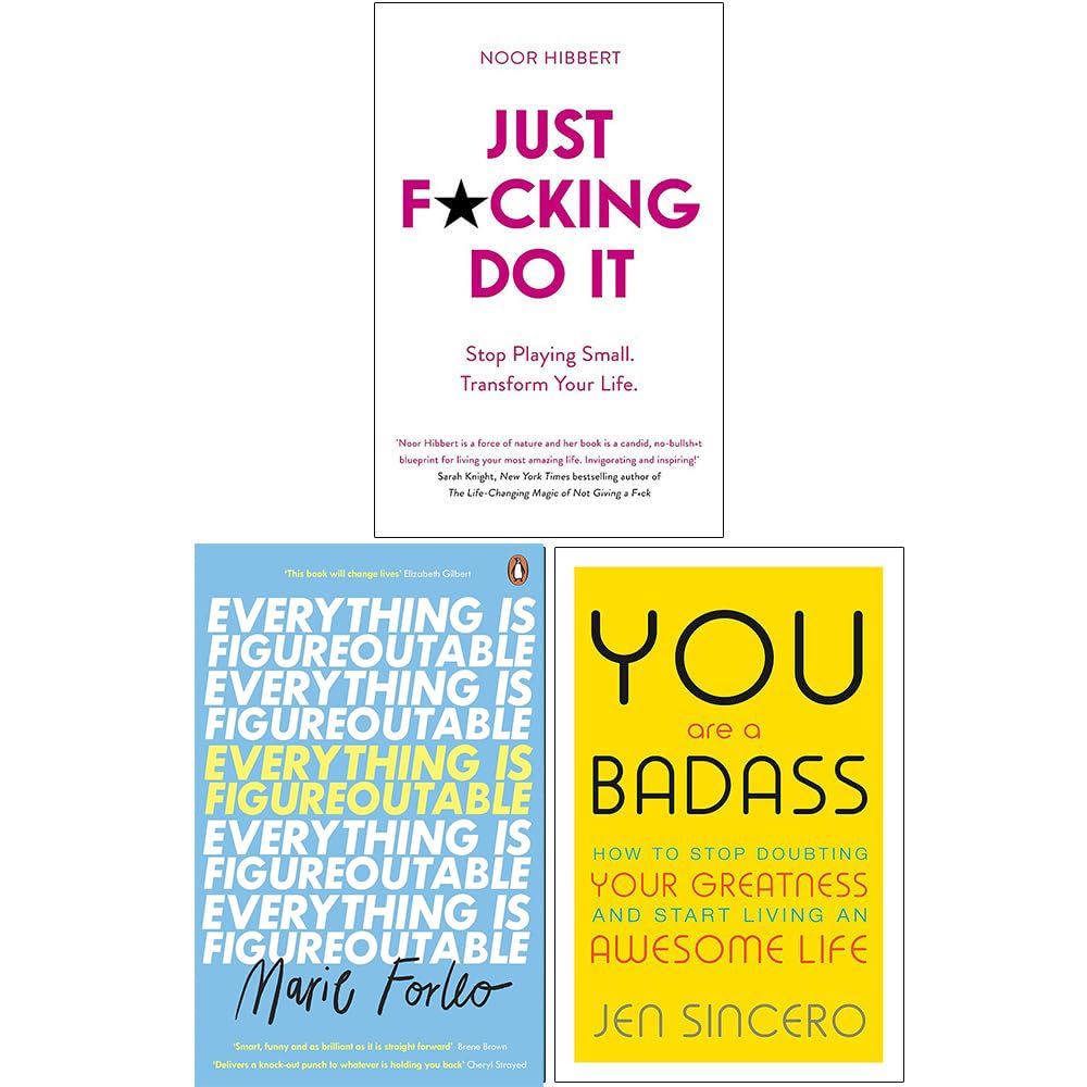 You Are a Badass by Jen Sincero paperback front cover - part of the Self Help Essentials 3 book set